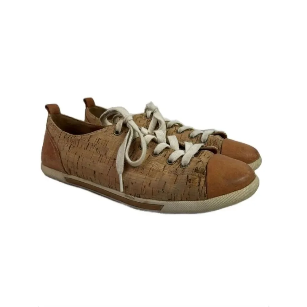 Kork-ease Silvia Brown Cork Leather Women's Sneakers